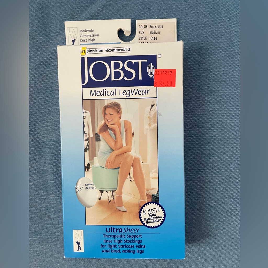 Nib Jobst Ultra Sheer Knee Hi 1520 Mmhg Compression Stockings M Sun Bronze